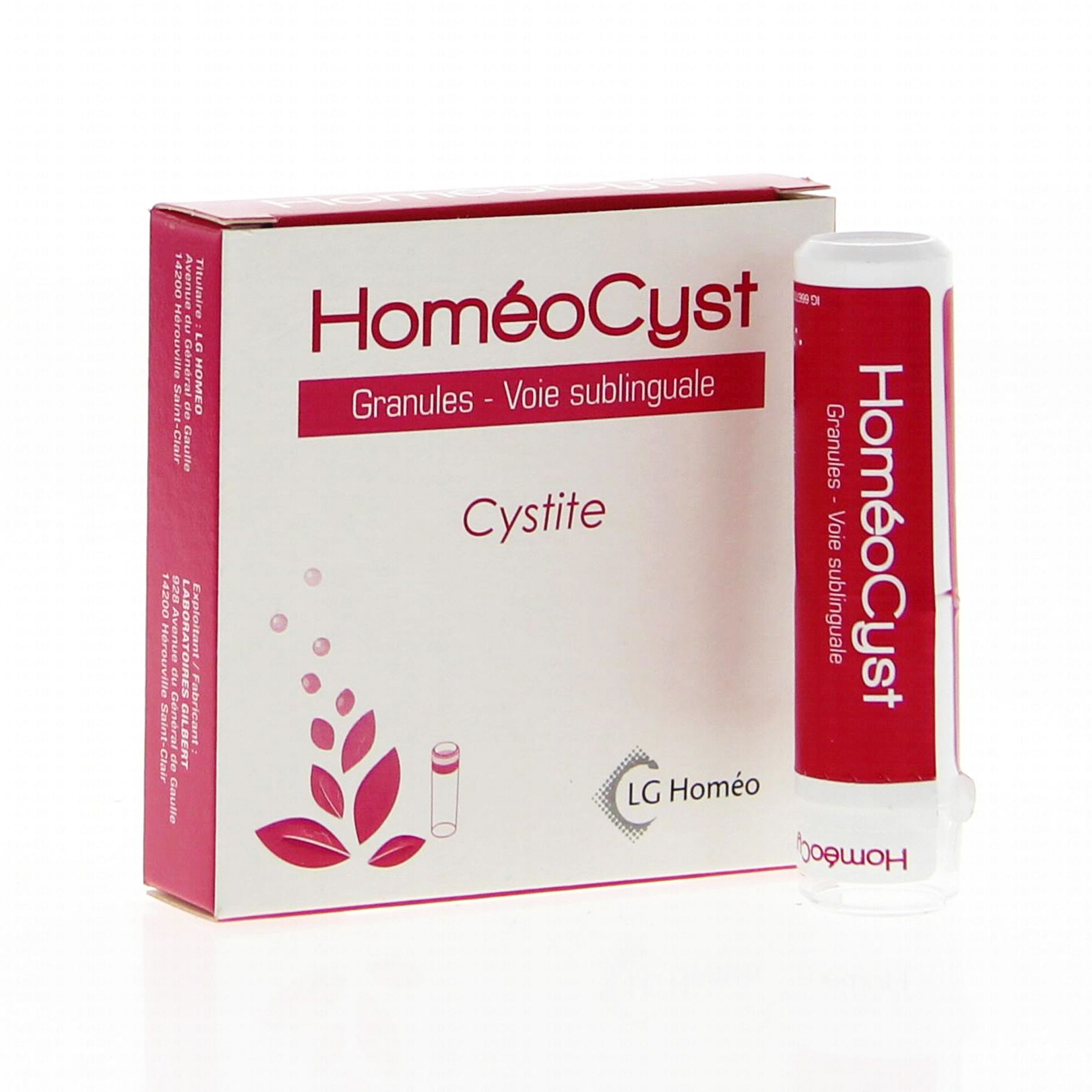 HOMEOCYST Granules voie sublinguale cystite 2 tubes de 80 HOMEOCYST Granules voie sublinguale cystite 2 tubes de 80