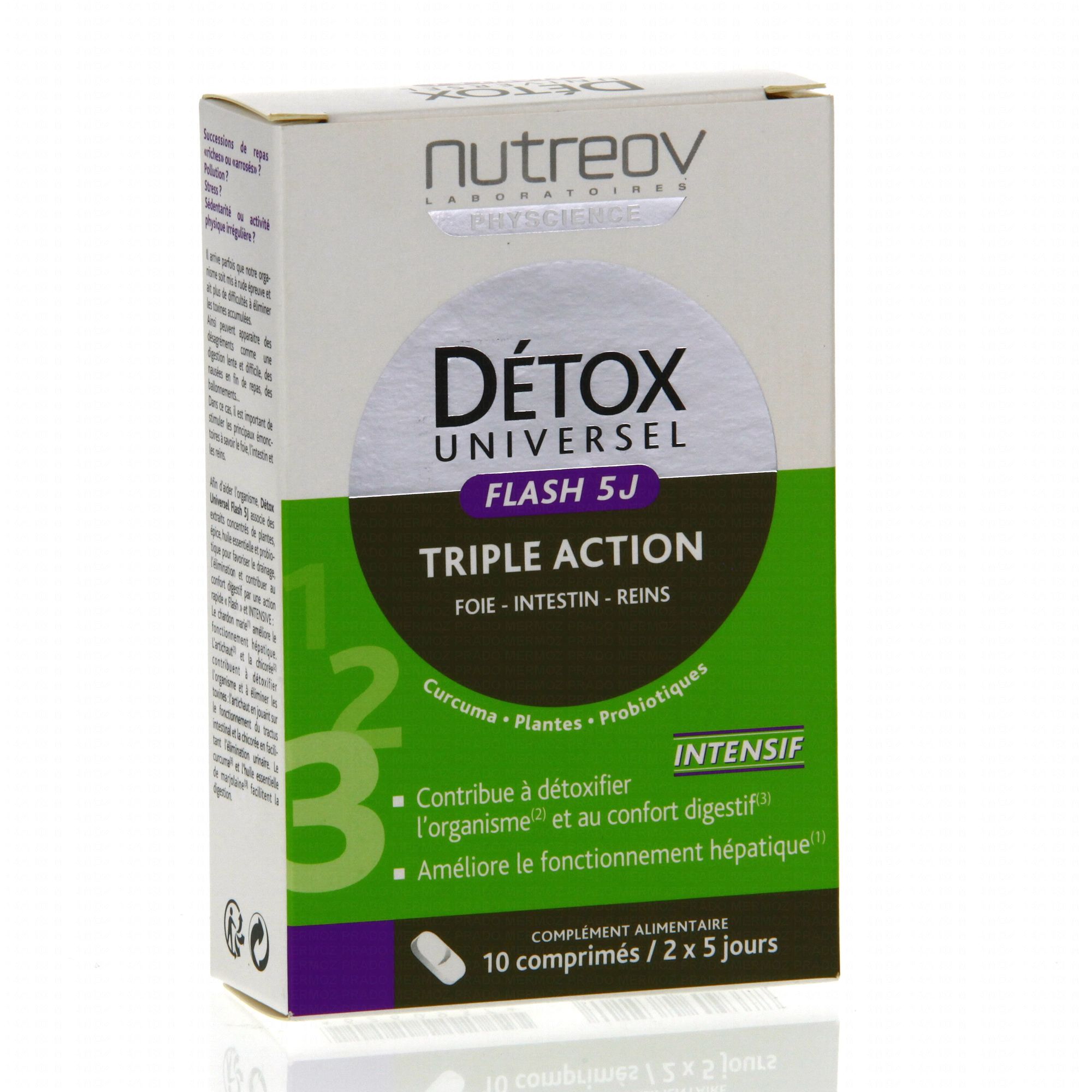 NUTREOV Détox universel flash boîte de 10 comprimés 2 x 5 NUTREOV Détox universel flash boîte de 10 comprimés 2 x 5