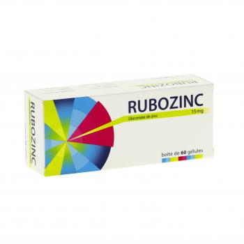 Rubozinc 15 mg (boîte de 60 gélules)