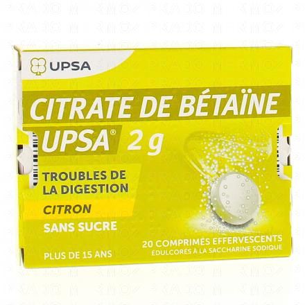 CITRATE DE BETAINE UPSA 2g citron sans sucre