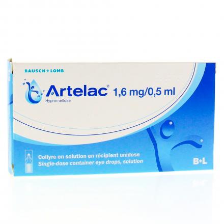 ARTELAC 1,6mg/0,5ml Collyre en solution récipient unidose 0.5ml x 60