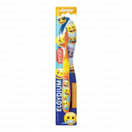 ELGYDIUM Junior - Brosse &agrave; dents souple 7/12 ans (emoji)