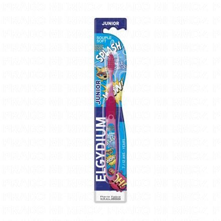 ELGYDIUM Junior - Brosse &agrave; dents souple 7/12 ans (splash)