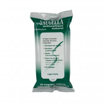 SAUGELLA Antiseptique naturel lingettes (15 lingettes)