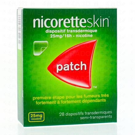 Nicoretteskin 25 mg/16 heures (bo&icirc;te de 28 sachets)