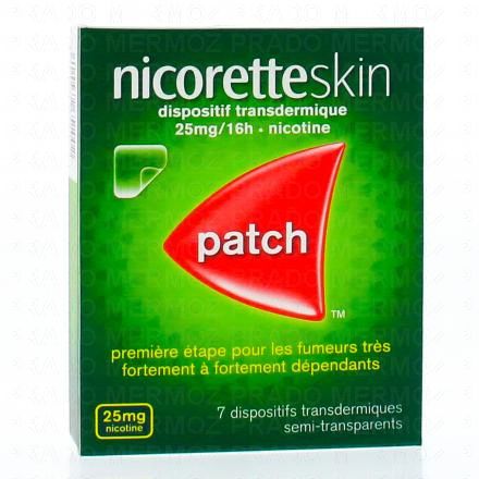 Nicoretteskin 25 mg/16 heures (bo&icirc;te de 7 sachets)