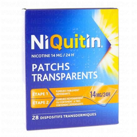 NIQUITIN Patchs transparents 14 mg/24h (boite de 28)
