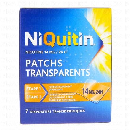 NIQUITIN Patchs transparents 14 mg/24h (boite de 7)