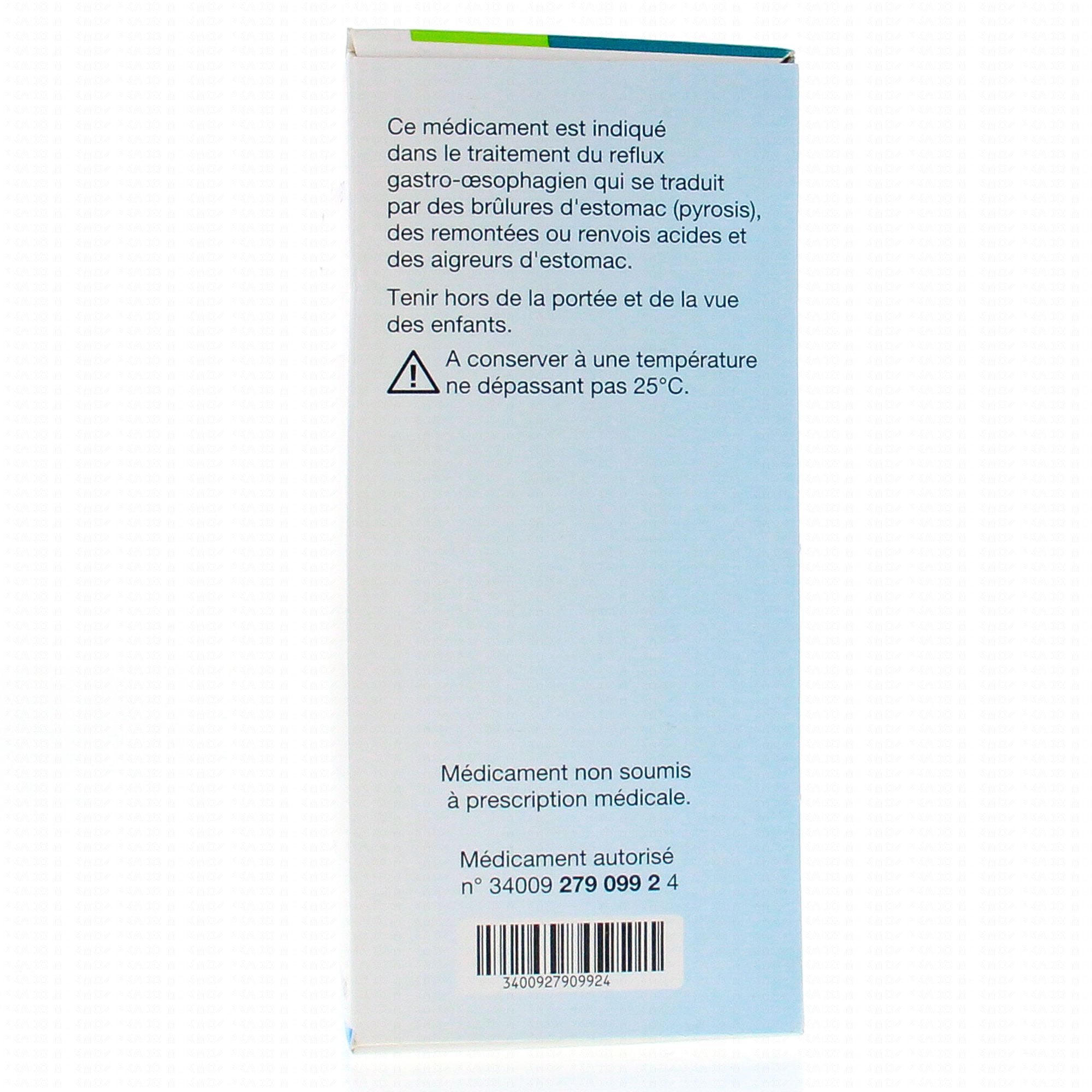 Alginate de sodium 500 mg / Bicarbonate de Sodium 267 mg Biogaran