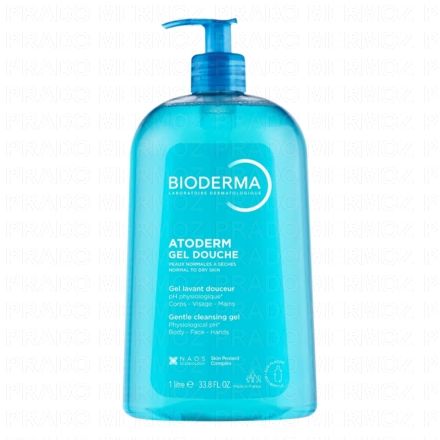 BIODERMA Atoderm - Gel douche lavant doux hydratant corps sans savon (flacon pompe 1l)