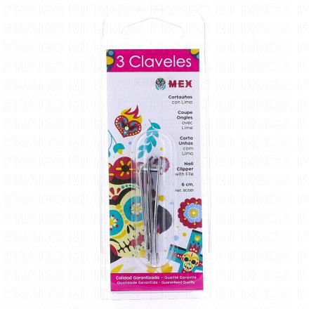 3 CLAVELES Coupe Ongles Mex (6cm (version courte))