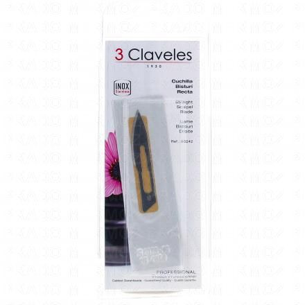 3 CLAVELES Lame bistouri droite