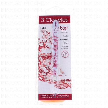 3 CLAVELES Pince &agrave; &eacute;piler collection jouy 9,5cm (en crabe)