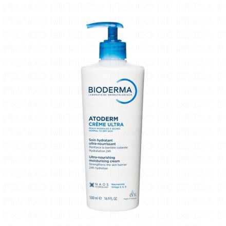 BIODERMA Atoderm - Cr&egrave;me Ultra nourrissante hydratante (flacon pompe 500ml)