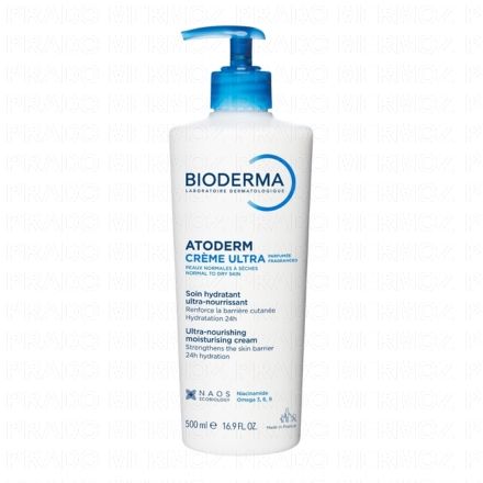 BIODERMA Atoderm - Crème Ultra Parfumée nourrissante hydratante (flacon pompe 500ml)