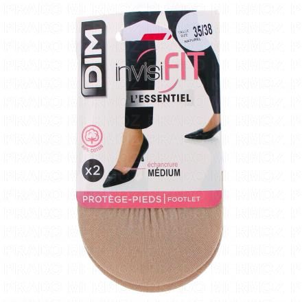 DIM Invisifit - Prot&egrave;ge pieds x2 paires (taille 35/38)