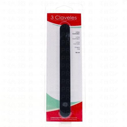 3 CLAVELES Lime &agrave; ongles corindon flexible noire 18 cm
