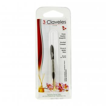 3 CLAVELES Pince &agrave; &eacute;piler biais dor&eacute;e 8 cm