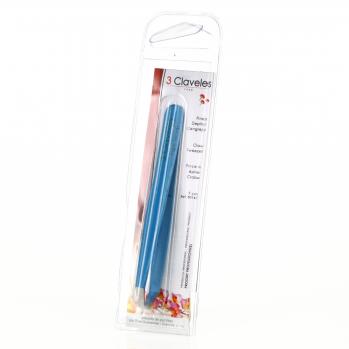 3 CLAVELES Pince &agrave; &eacute;piler crabe en inox bleu 9 cm