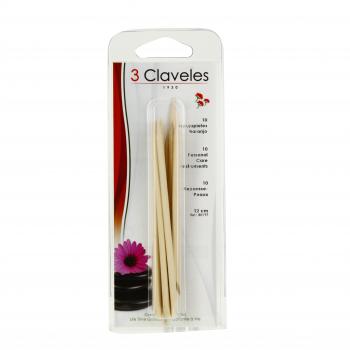 3 CLAVELES Repousse-peaux 12 cm bo&icirc;te de 10 b&acirc;tonnets