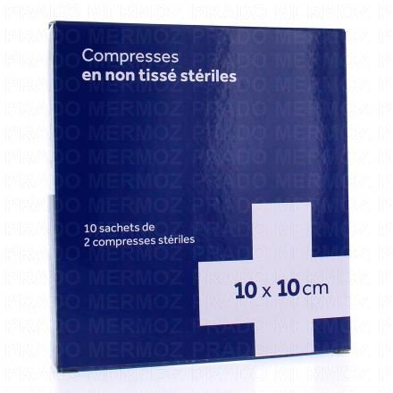 3M Compresse non tissée stérile (taille 10x10cm boite de 10x2)