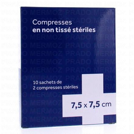 3M Compresse - non tissée stérile (taille 7,5x7,5cm boite de 10x2)