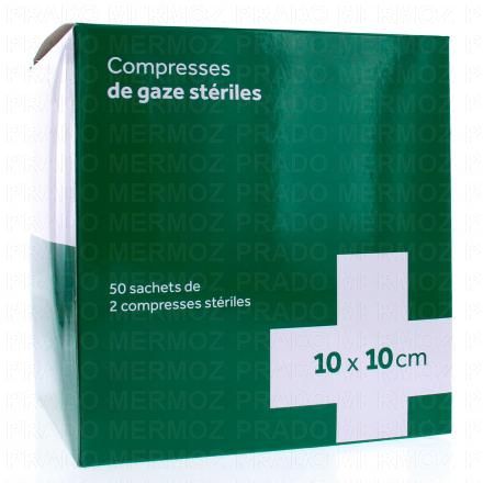 3M Compresses de Gaze Stériles 10x10 cm 50x2