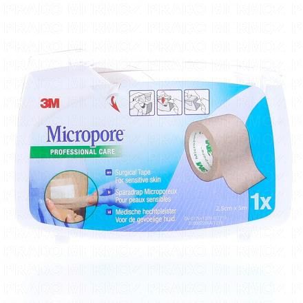3M Micropore - chair dévidoir de 25mm x 5m