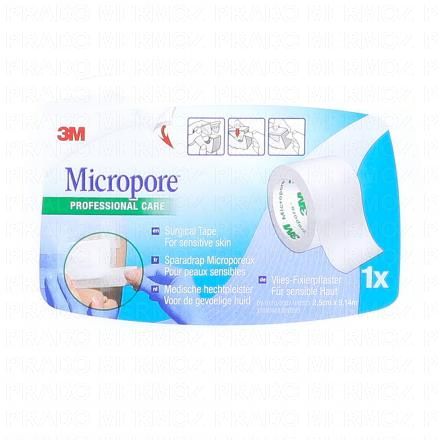 3M Micropore - géant blanc dévidoir de 25mm x 9,14m