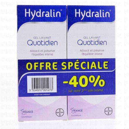 HYDRALIN Quotidien - Gel lavant (lot de 2 / -40% sur le 2&egrave;me 200 ml)