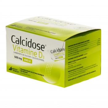 Calcidose vitamine d3 500 mg/400 ui