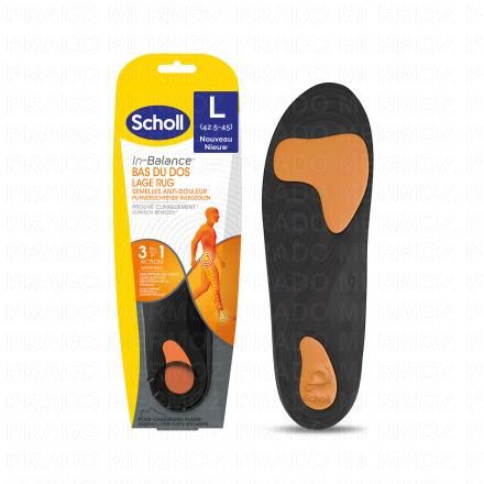 SCHOLL In-Balance - Semelles In-Balance Anti-douleur Bas du Dos (taille 42,5/45)