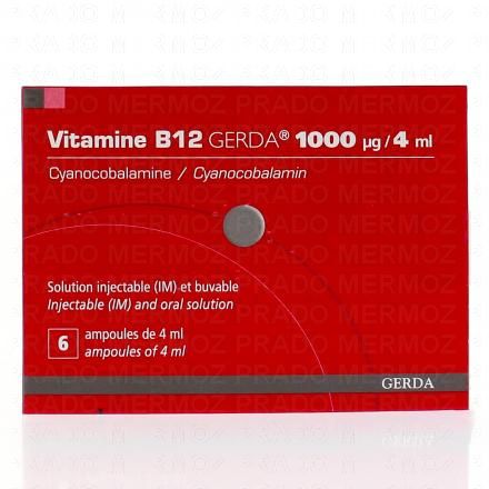 Vitamine B12 Gerda 1000µg / 4ml