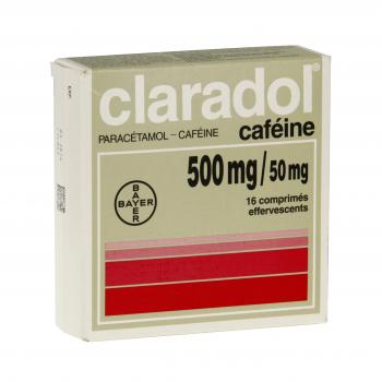 Claradol caféine 500 mg/50 mg effervescents