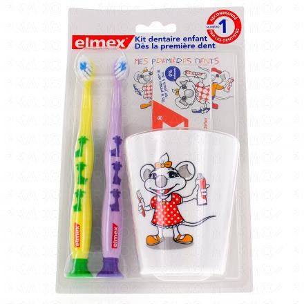 ELMEX kit dentaire enfant d&eacute;s la premi&egrave;re dent