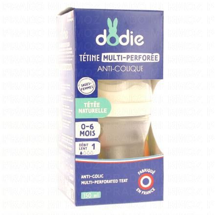 DODIE Biberon T&eacute;tine Multi-Perfor&eacute;e 0/6 mois 150ml (terracotta)