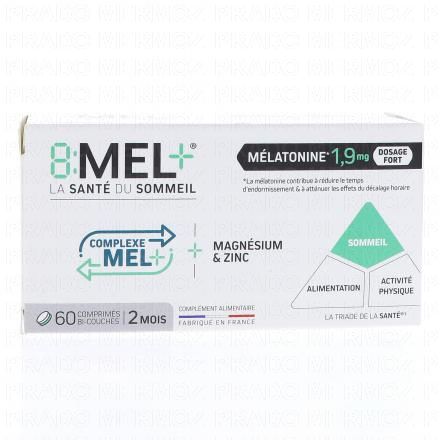 8MEL+ M&eacute;latonine 1,9mg (x60 comprim&eacute;s)