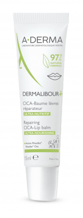 A-DERMA Dermalibour+ - CICA-Baume l&egrave;vres r&eacute;parateur 15ml