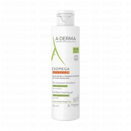 A-DERMA Exomega Control - gel moussant &eacute;mollient anti-grattage (flacon 200ml)