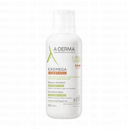 A-DERMA Exomega Control - baume &eacute;mollient (flacon pompe 400ml)