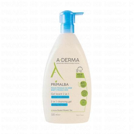 A-DERMA Primalba - B&eacute;b&eacute; gel lavant 2 en 1 (flacon pompe 750ml)