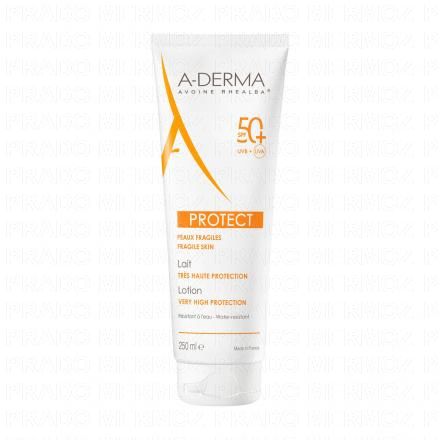 A-DERMA Protect - Lait tr&egrave;s haute protection SPF50+ tube 250ml