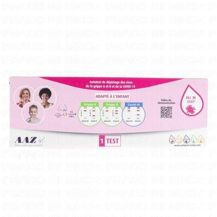 AAZ Autotest de d&eacute;pistage des virus de la grippe A et B et de la Covid Boite de 1 test