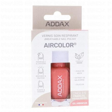 ADDAX Aircolor - Vernis soin respirant n&deg;03 Hibiscus 11ml