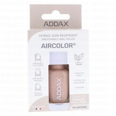 ADDAX Aircolor - Vernis soin respirant n&deg;04 naturel 11ml