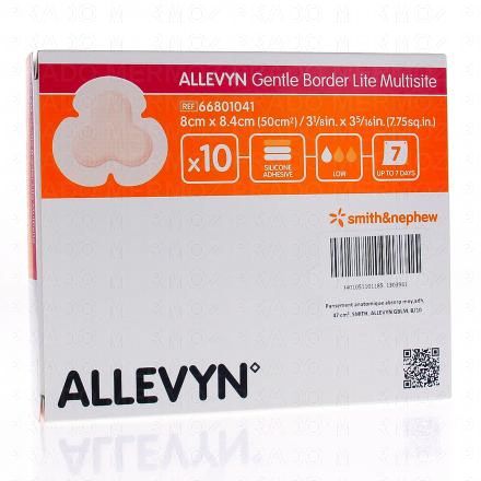 ALLEVYN Gentle border lite - Pansement de mousse x10 (8cm x 8.4cm)