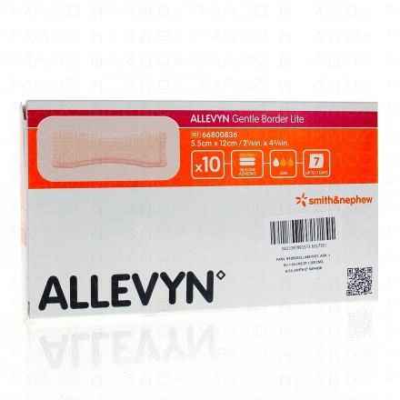 ALLEVYN Gentle border lite - Pansement de mousse x10 (5.5cm x 12cm)