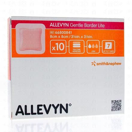 ALLEVYN Gentle border lite - Pansement de mousse x10 (8cm x 8cm)