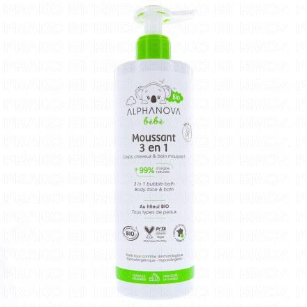 ALPHANOVA Bébé - Moussant 3en1 Bio flacon 500ml
