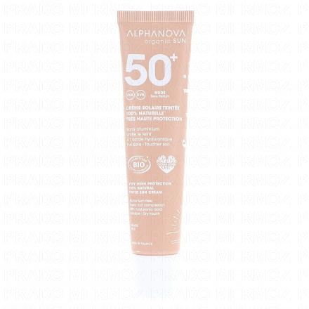 ALPHANOVA Organic Sun - Cr&egrave;me solaire teint&eacute;e nude SPF50 Bio 50ml